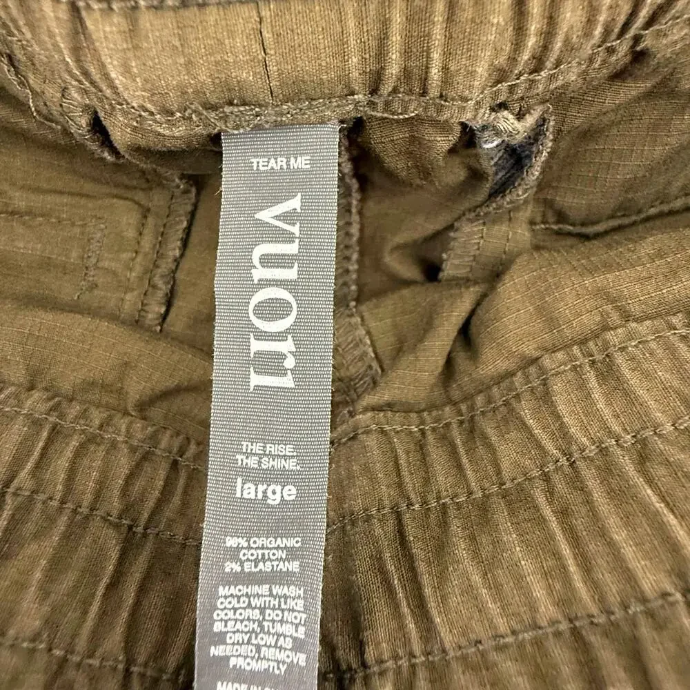 Vuori Olive Ripstop Drawstring Shorts L - Picture 3 of 4